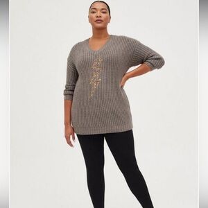 Torrid Chunky Pullover Tunic Sweater